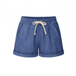 Women's Beach Shorts Outdoor Cargo Shorts Cotton Denim Shorts
